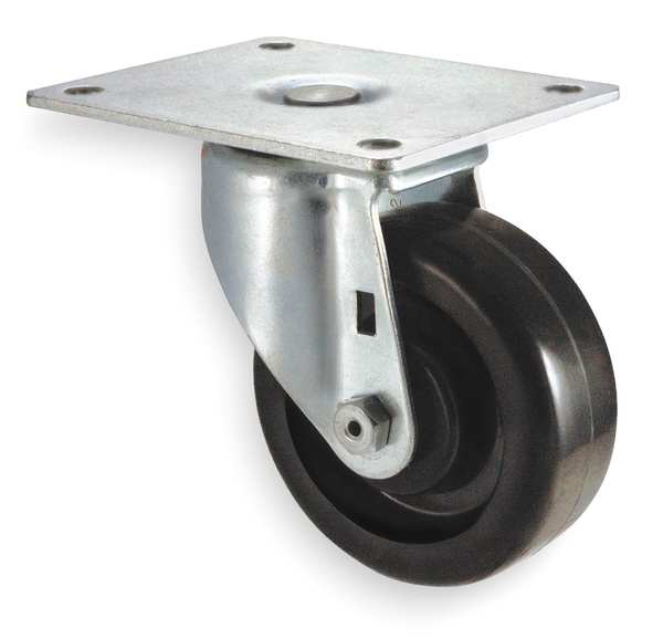 Swivl Plate Cstr, Phenolic, 4 in., 450 lb, D