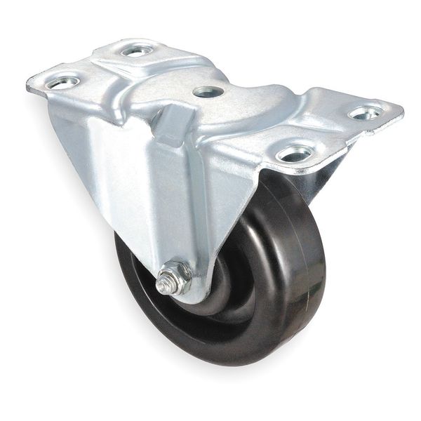 Rigid Plate Caster, Phenolic, 4 in., 450 lb
