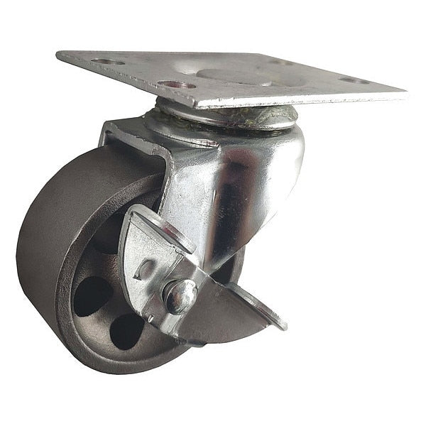Swivel Plate Castr, Cast Irn, 2 in., 125 lb
