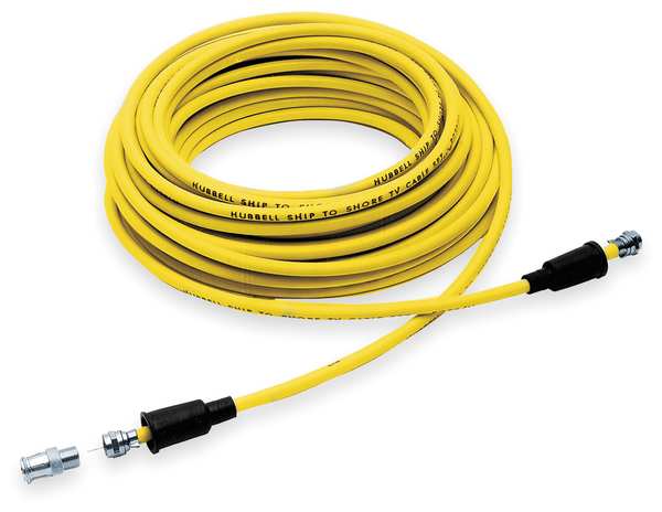 Coaxial Cable, RG-59/U, 22 AWG, Yellow