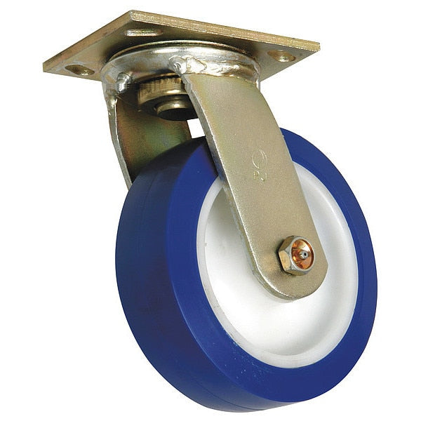 Swivel Plate Caster, Poly, 8 in., 900 lb.