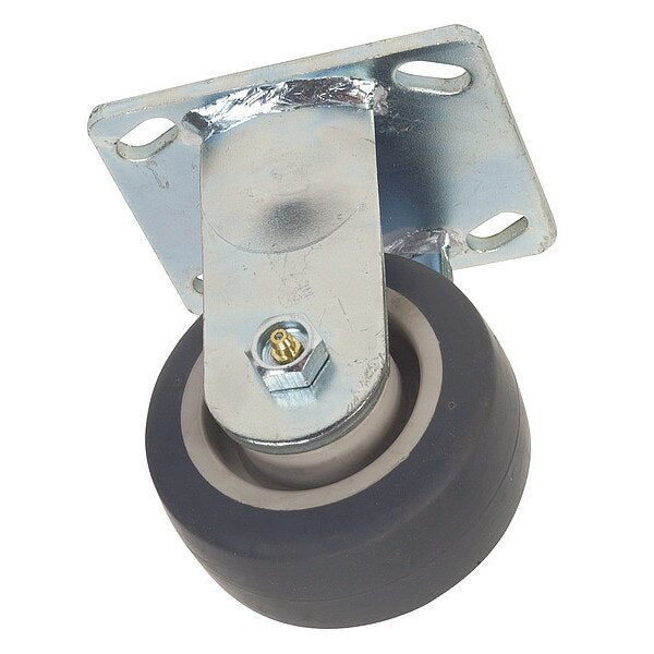 Rgd Plat Castr, Therm Rubber, 4 in, 350 lb.