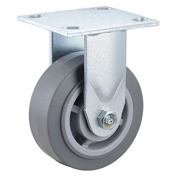 Rgd Plat Castr, Therm Rubbr, 5 in., 400 lb.