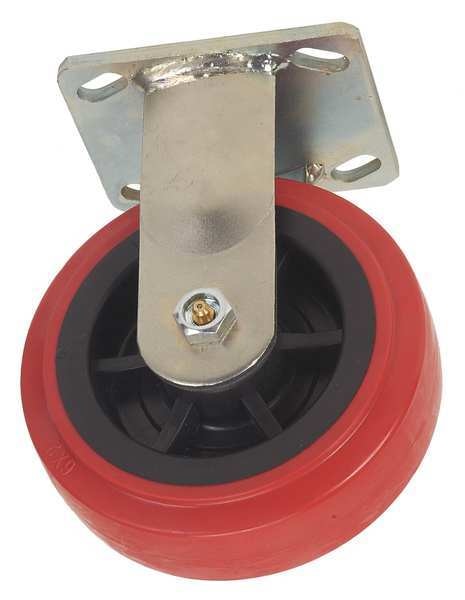 Rigid Plate Caster, Poly, 8 in., 900 lb., B