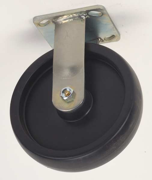 Rgd Plat Caster, Polyolefin, 8 in., 900 lb.
