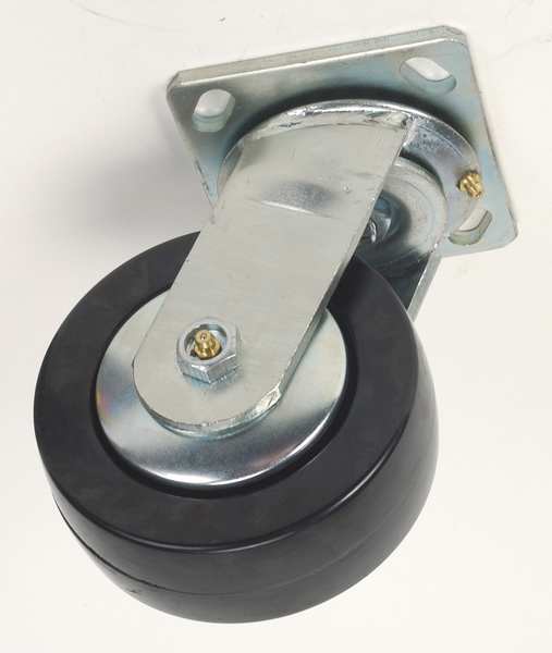 Swivel Plate Caster, Phenolic, 6 in., 1200 lb, B
