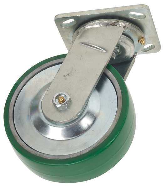 Swivel Plate Caster, Poly, 5 in., 1000 lb.
