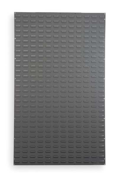 Steel Louvered Panel, 36 in W x 5/16 in D x 61 in H, Gray