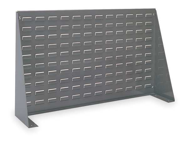 Steel Louvered Bench Rack, 36 in W x 8 in D x 20 in H, Gray