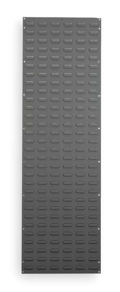 Steel Louvered Panel, 18 in W x 5/16 in D x 61 in H, Gray
