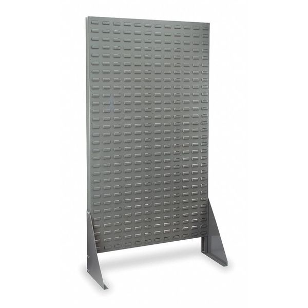 Steel Louvered Floor Rack, 36 in W x 13 1/2 in D x 66 in H, Gray