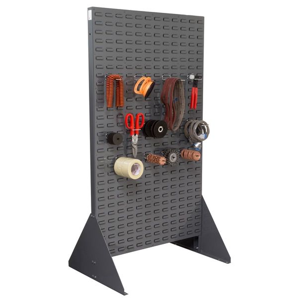 Steel Louvered Floor Rack, 36 in W x 25 in D x 66 in H, Gray
