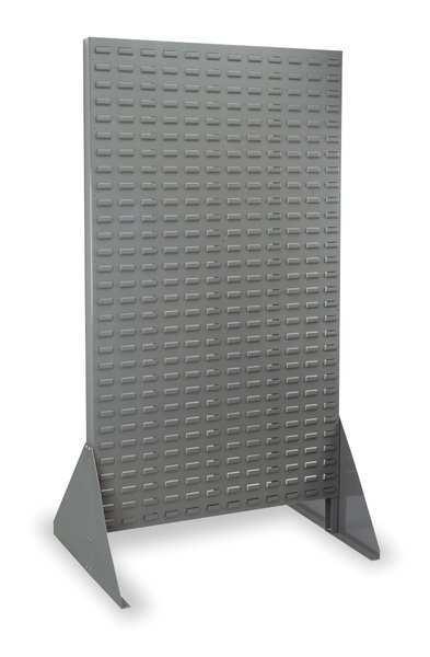 Steel Louvered Floor Rack, 36 in W x 25 in D x 66 in H, Gray