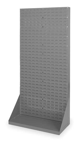 Steel Louvered Floor Rack, 36 in W x 17 in D x 75 in H, Gray