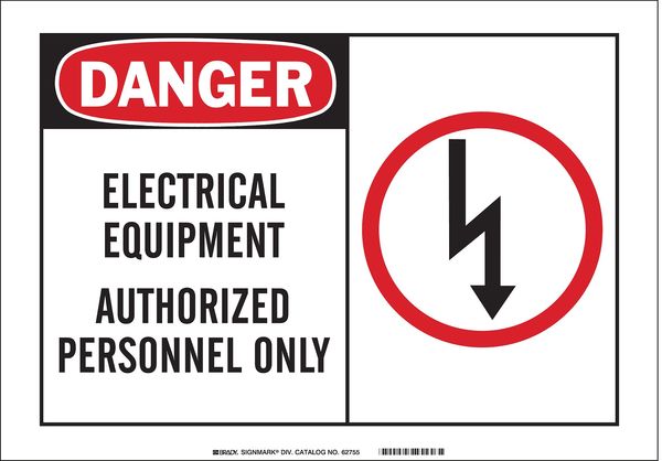 Safety Sign Label, 5 In. W, 3-1/2 In. H, 83900