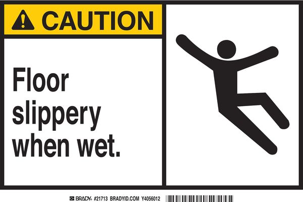 Safety Sign Label, 3-1/2 x 5, Self-Adhes., 83887