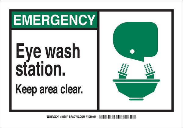 Eye Wash Sign, 10X14
