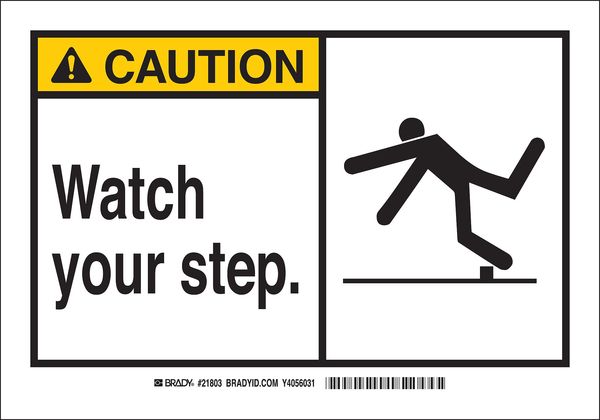 Safety Sign Label, 3-1/2 x 5, Self-Adhes., 83931