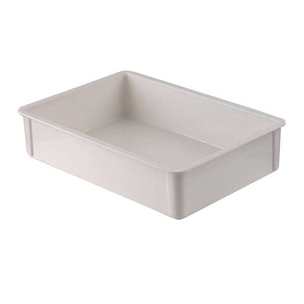 Stacking Container, Gray, Fiberglass Reinforced Composite, 25 3/4 in L, 17 3/4 in W, 3 in H