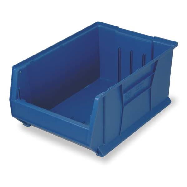 Storage Bin, Blue, Polypropylene/Polyethylene, 29 7/8 in L x 16 1/2 in W x 11 in H