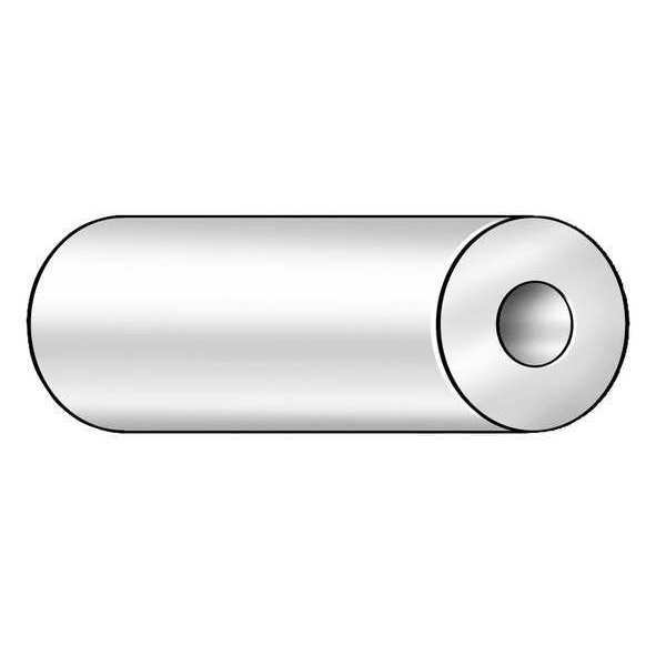 White UHMW Polyethylene Tube Stock 3 ft L, 1 3/4 in Inside Dia, 2 3/8 in Outside Dia