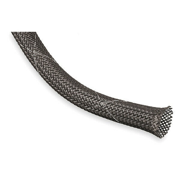 Braided Sleeving, 1.250 In., 50 ft., Black