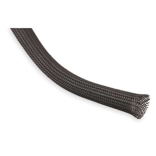 Braided Sleeving, 0.500 In., 500 ft., Black