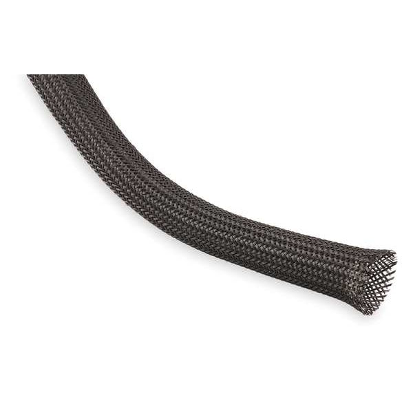 Braided Sleeving, 0.375 In., 50 ft., Black