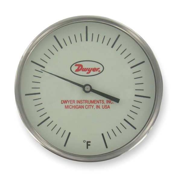 Bimetal Thermom, 5 In Dial, 50 to 400F