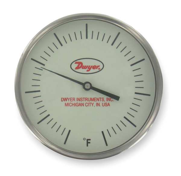 Bimetal Thermom, 5 In Dial, 50 to 400F
