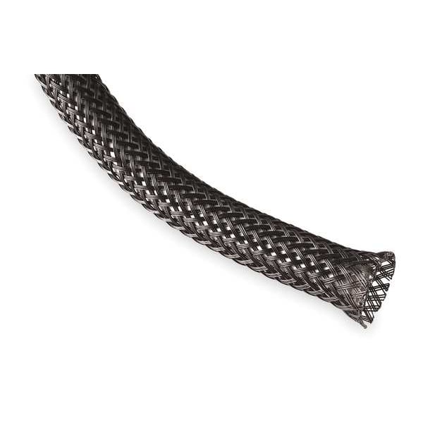 Braided Sleeving, 3.000 In., 10 ft., Black