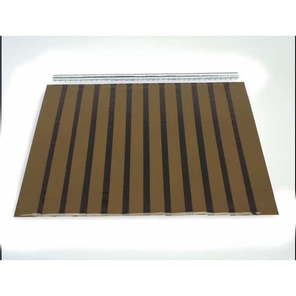 Welding Strip Door, 6 x 10 ft, Amber, PVC