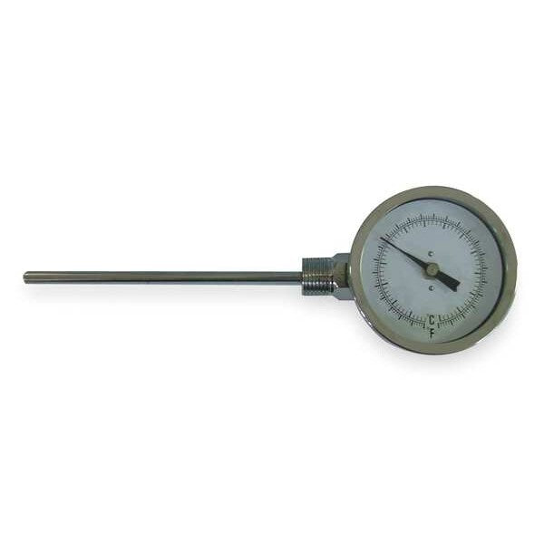 Bimetal Thermom, 3 In Dial, -40 to 160F