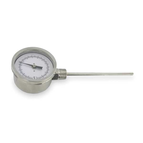 Bimetal Thermom, 3 In Dial, 50 to 500F