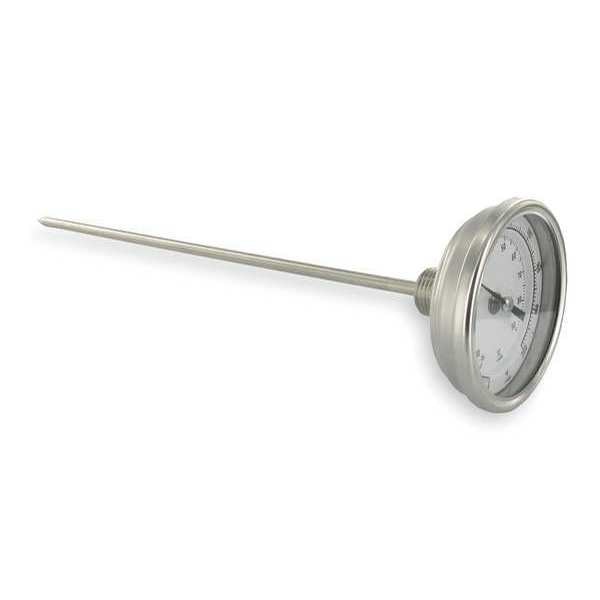 Bimetal Thermom, 3 In Dial, 0 to 200F