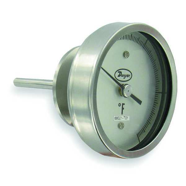 Bimetal Thermom, 5 In Dial, 50 to 300F