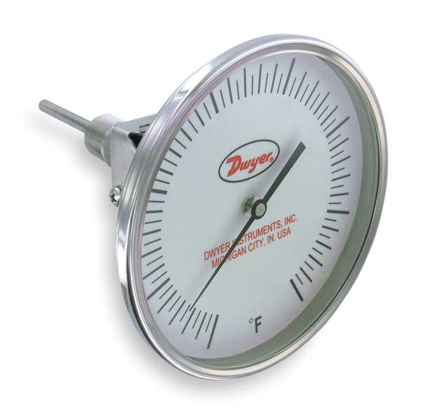 Bimetal Thermom, 5 In Dial, 0 to 250F