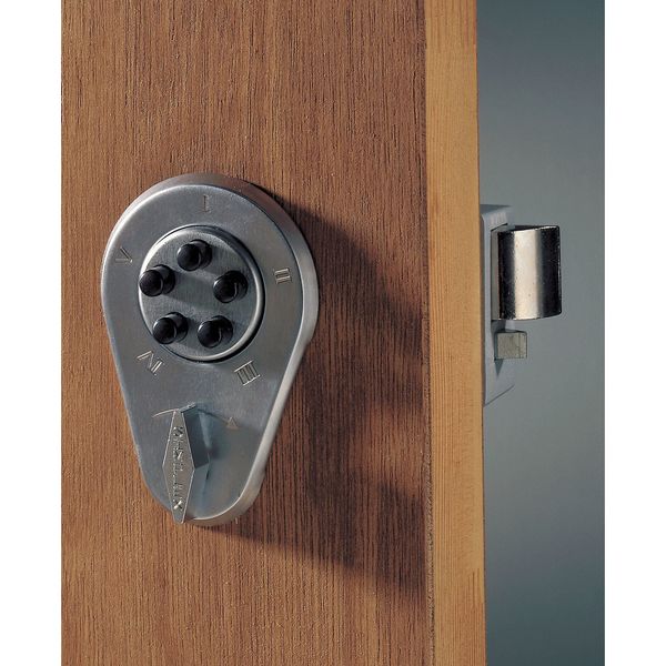 Pushbutton Deadbolt, Satin Chrome