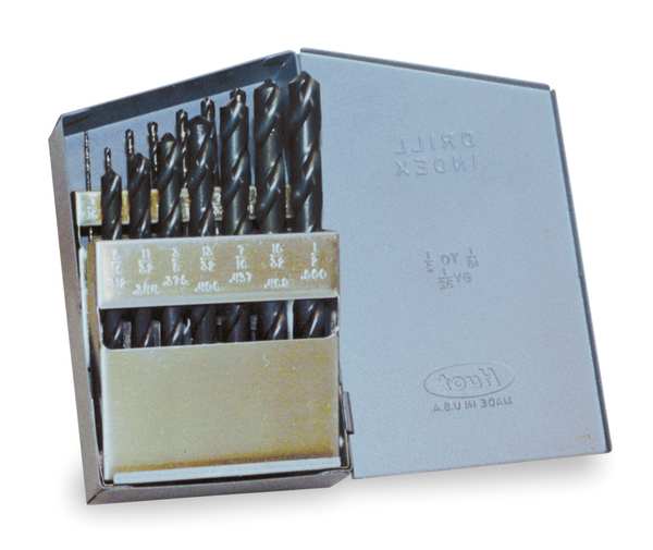 15PC 118Â° General Purpose Jobber Lengh Drill Set Chicago-Latrobe 150 Steam Oxide HSS 1/16-1/2