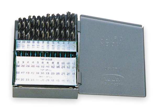 60PC 118Â° General Purpose Jobber Length Drill Set Cle-Line 1899 Steam Oxide HSS RHS/RHC #1-#60