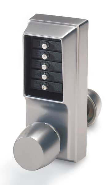 Push Button Lock, Entry, Satin Chrome