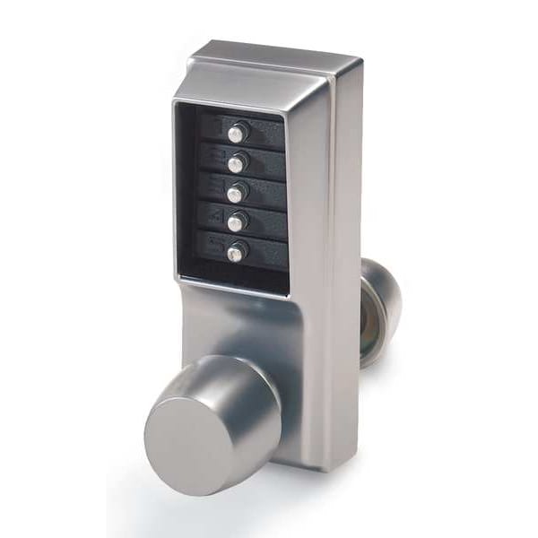 Push Button Lock, Entry, Satin Chrome