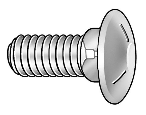 Carriage Bolt, 1/2-13x1 1/2 L, Pk50