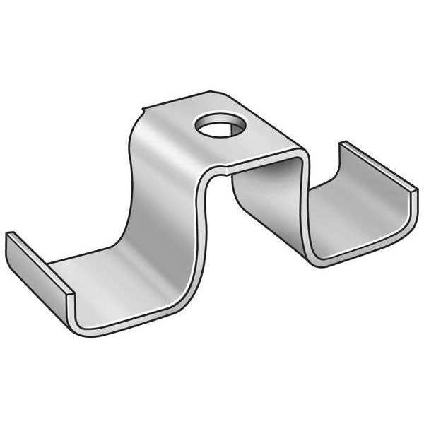 Grating Clip, For Screw Size 1/4 in, 316 Stainless Steel, Galvanized, 100 PK