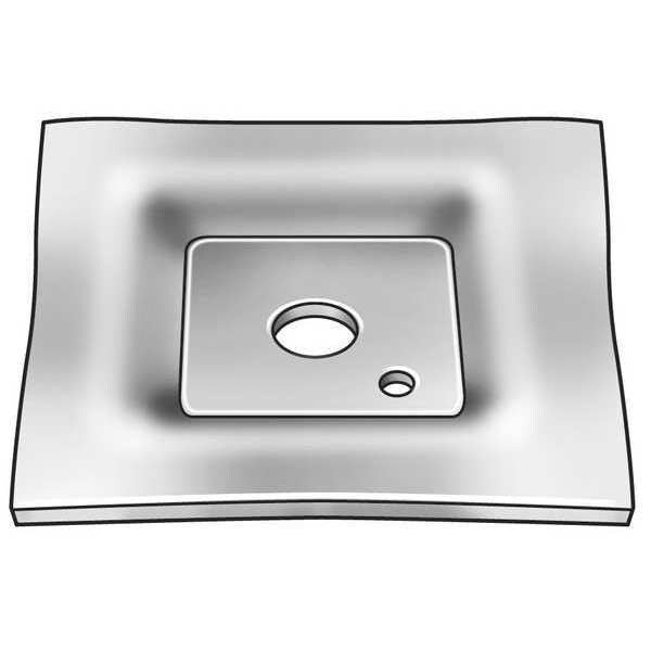 Grating Clip, Top, 1-2 Bar H, PK100, Fits Bearing Bar Spacing: 3/4 to 1 in