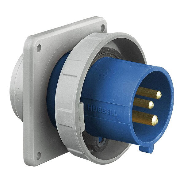 IEC Pin and Sleeve Inlet, 20A, 250V, Blue