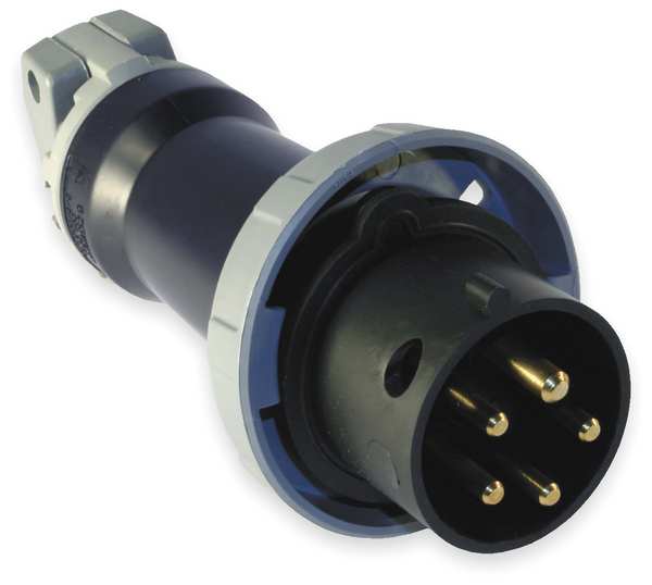 IEC Pin and Sleeve Plug, 4P, 5W, 30A, 600V
