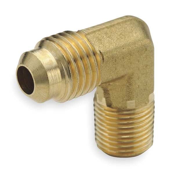 Male Elbow, 45deg, Brass, Tube x MNPT, PK10, Flare Thread Size: 3/4-16