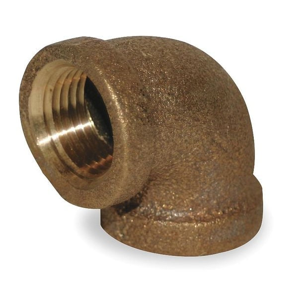 Red Brass 90 Degrees Elbow, FNPT, 3/4