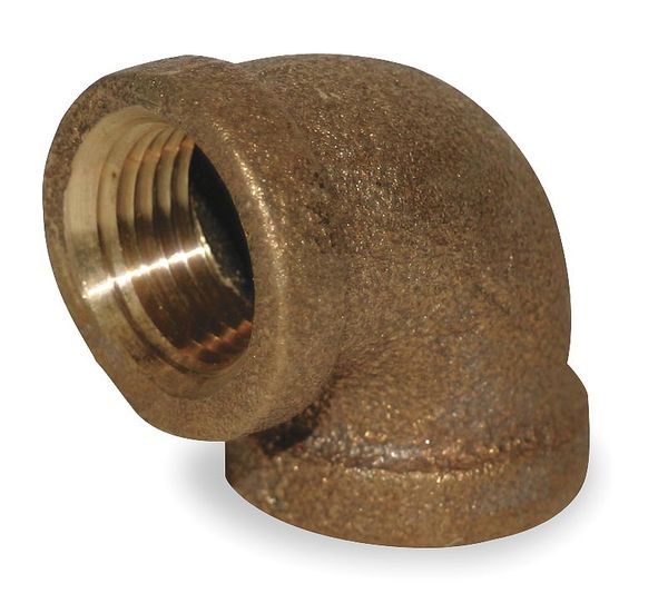 Red Brass 90 Degrees Elbow, FNPT, 1/2